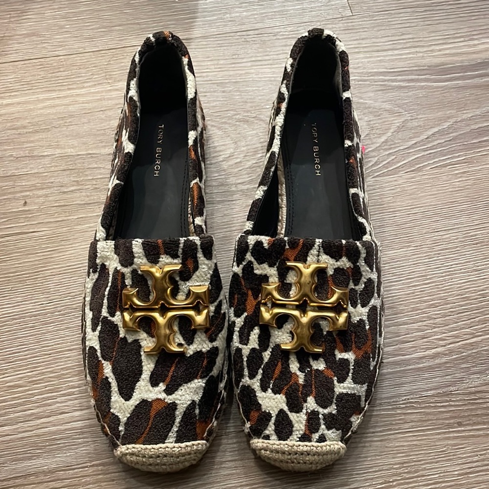 New Tory Burch Eleanor leaped-print espadrilles